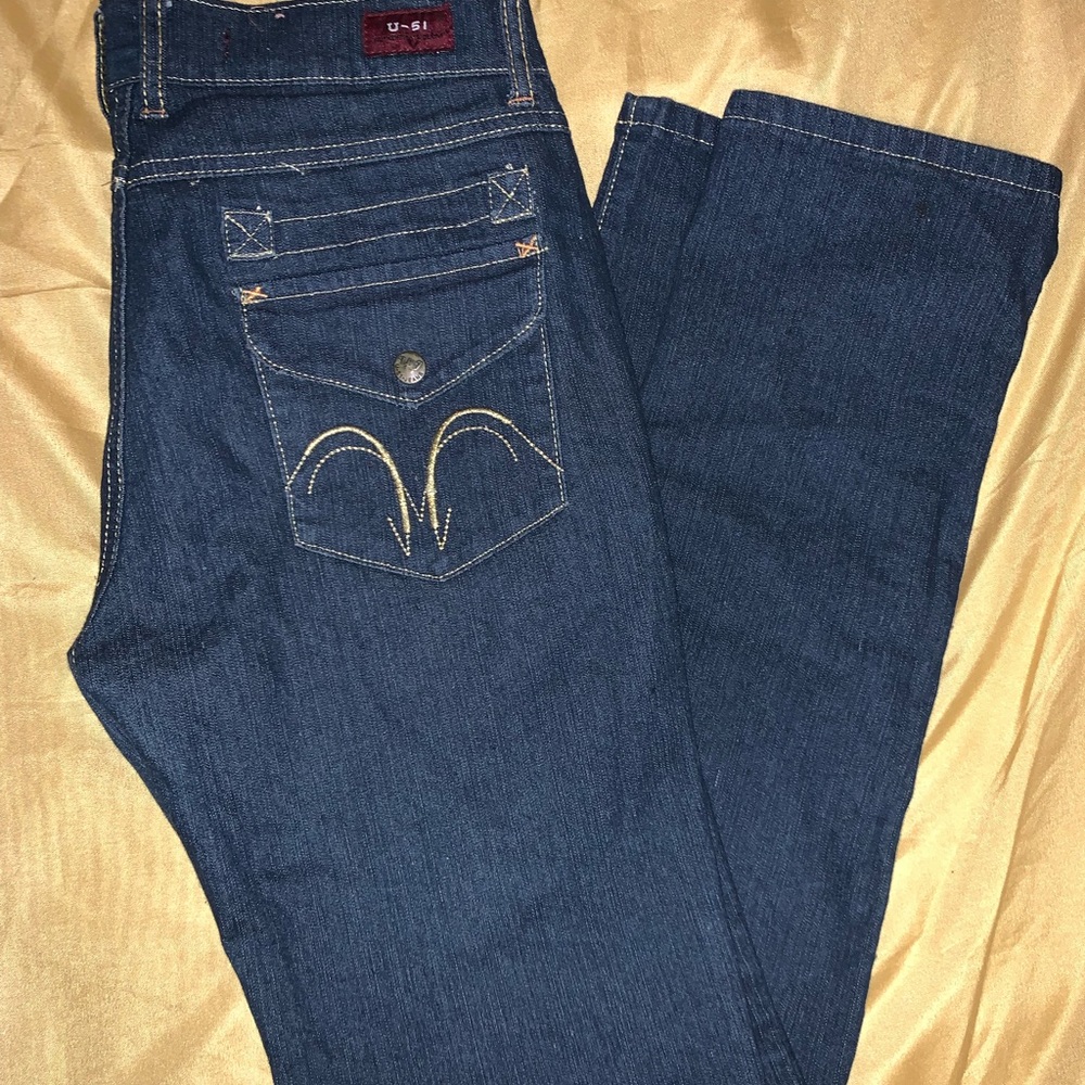 U-51 women blue jeans size 7/8